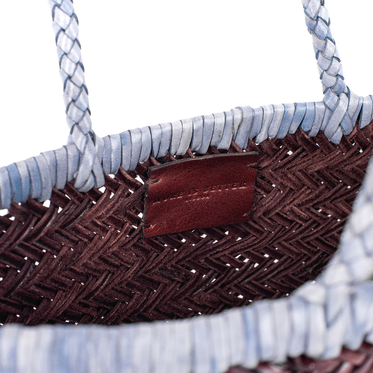 Basket Bag Burgundy and Sky