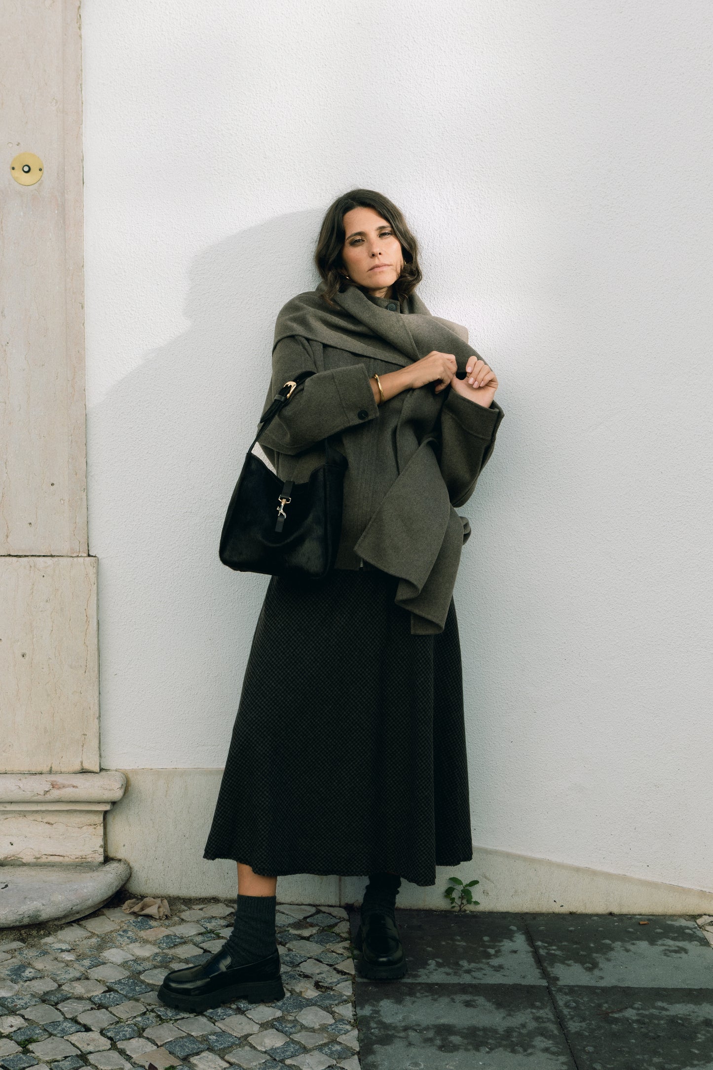 Cocoa Bucket Bag in calf hair