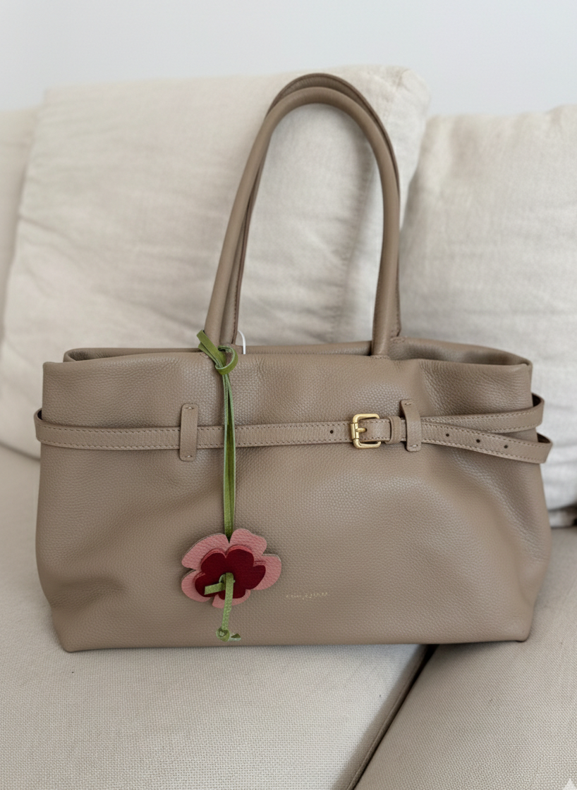 Poppy Calfskin Charm