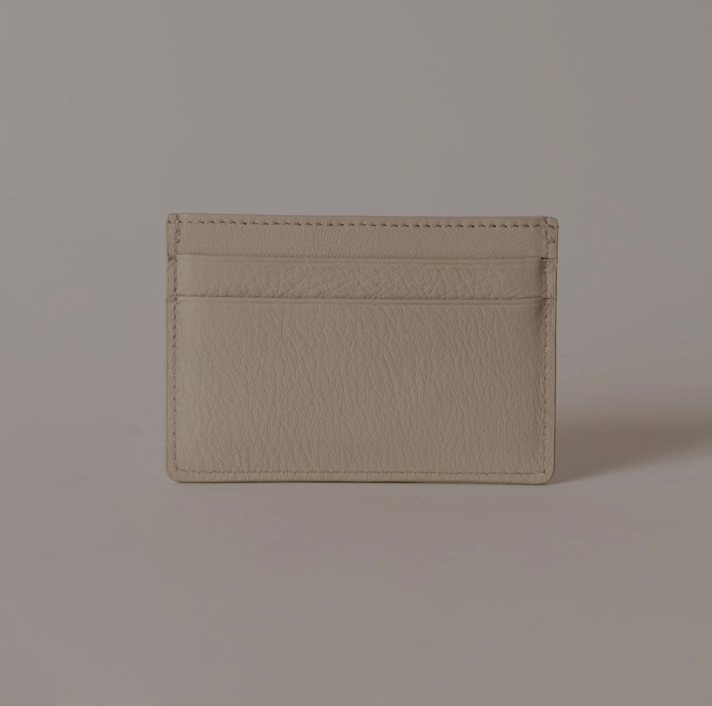 Cream Card Holder Nappa Calfskin