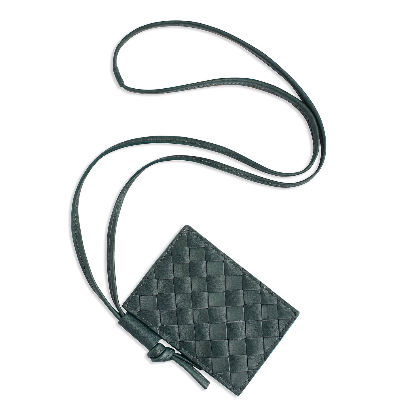 Braid card holder green