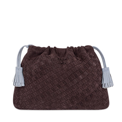 Alva Pouch in Suede in Chocolate