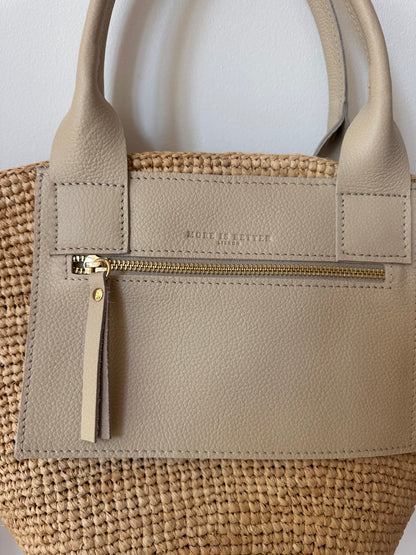 Medium Basket bag in cream