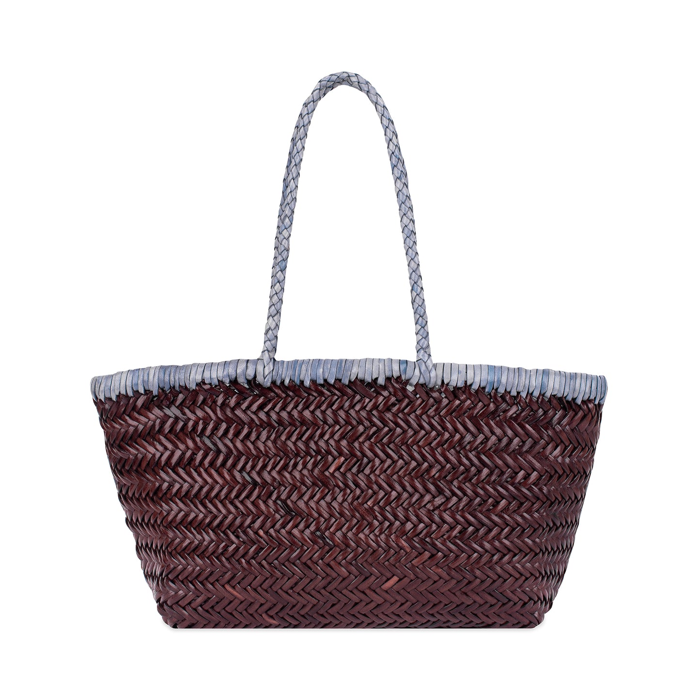 Basket Bag Burgundy and Sky