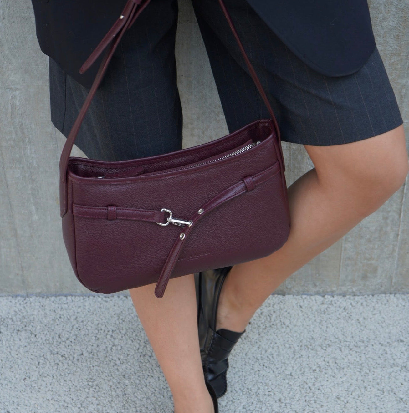 Mathilde Burgundy Bag