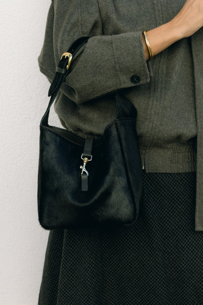 Cocoa Bucket Bag in calf hair