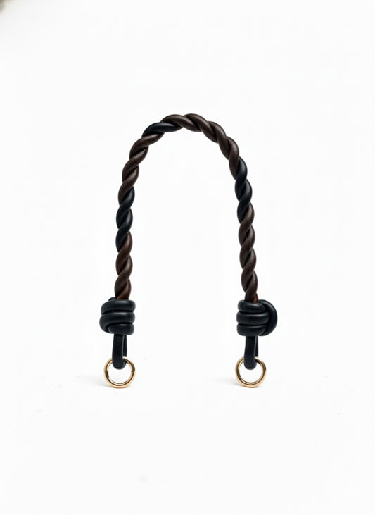 Leather Strap In Black and expresso Brown