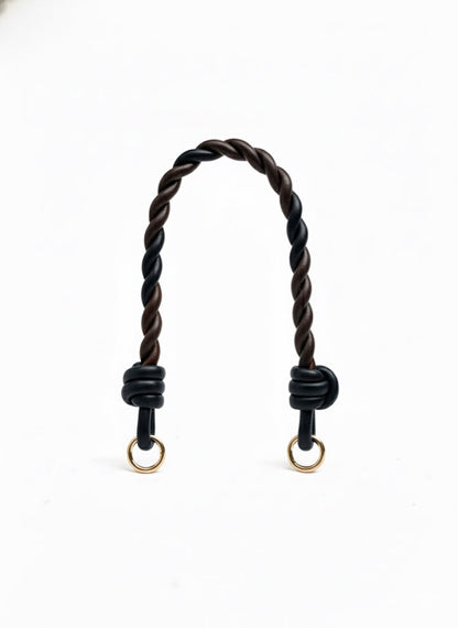 Leather Strap In Black and expresso Brown