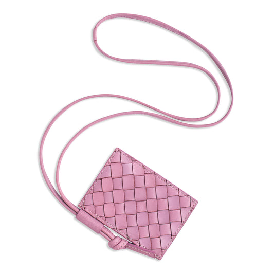 Braid card holder  Pink