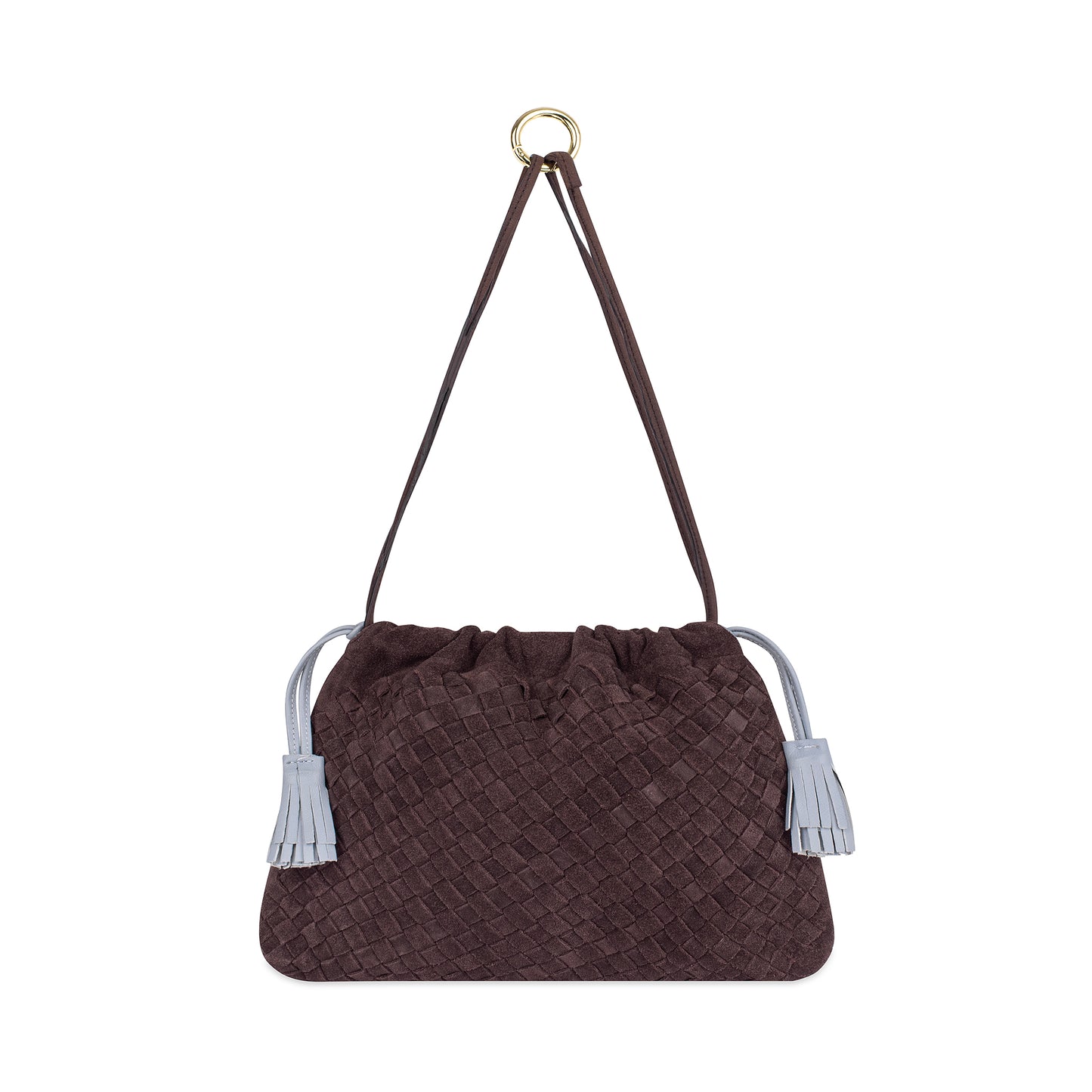 Alva Pouch in Suede in Chocolate