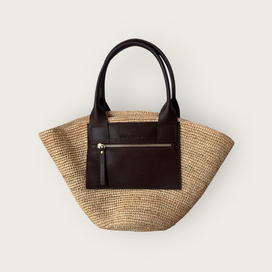 Medium Basket bag in chocolate