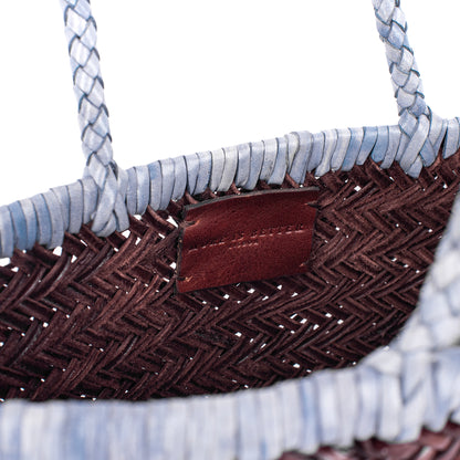 Basket Bag Burgundy and Sky