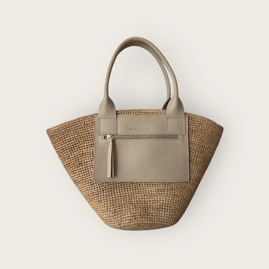 Medium Basket bag in cream