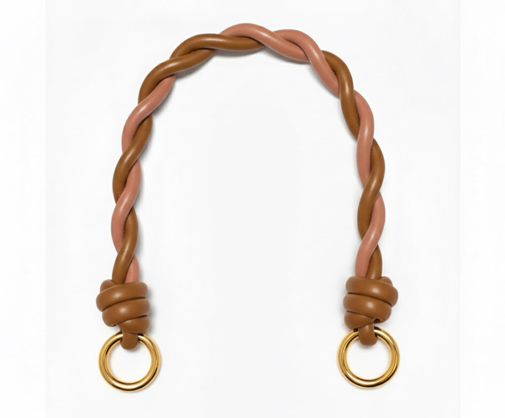 Leather Strap In Cuero and blush