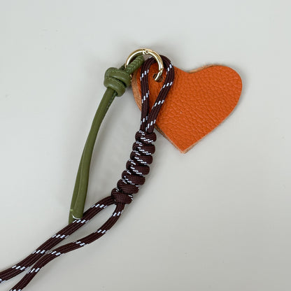 Heart charm  orange