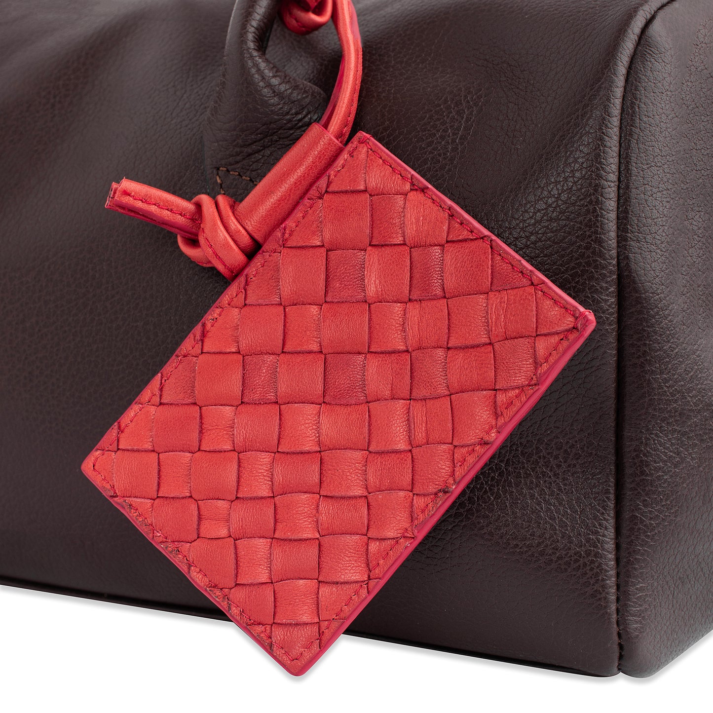 Braid card holder  Red