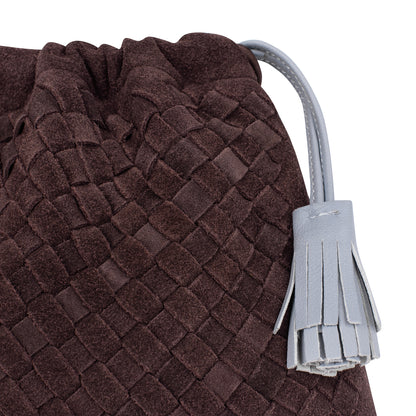 Alva Pouch in Suede in Chocolate