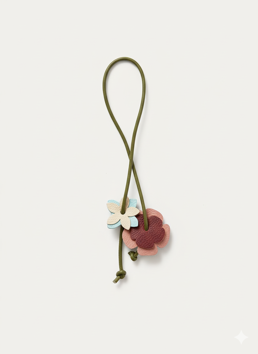 Charm Poppy em Pele de Vitela