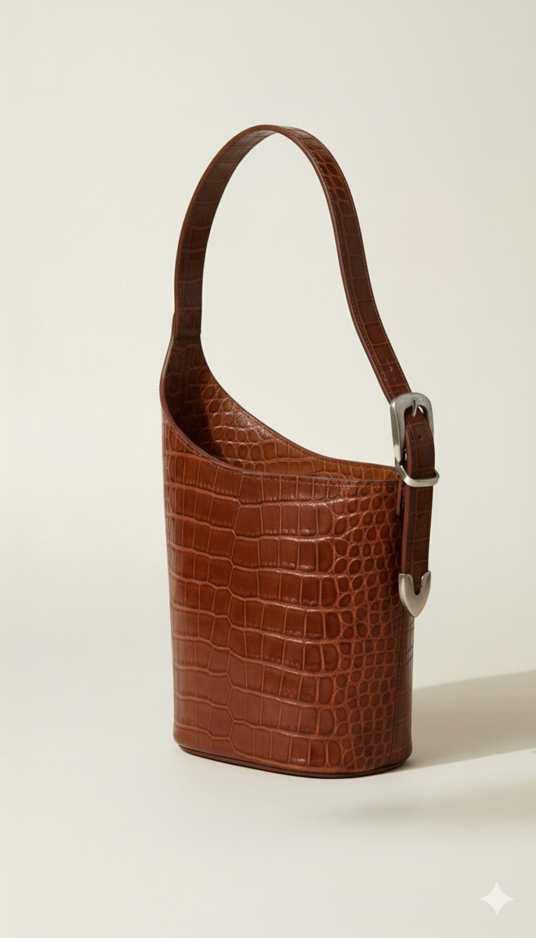 Ivy in Croco Embossed  Leather