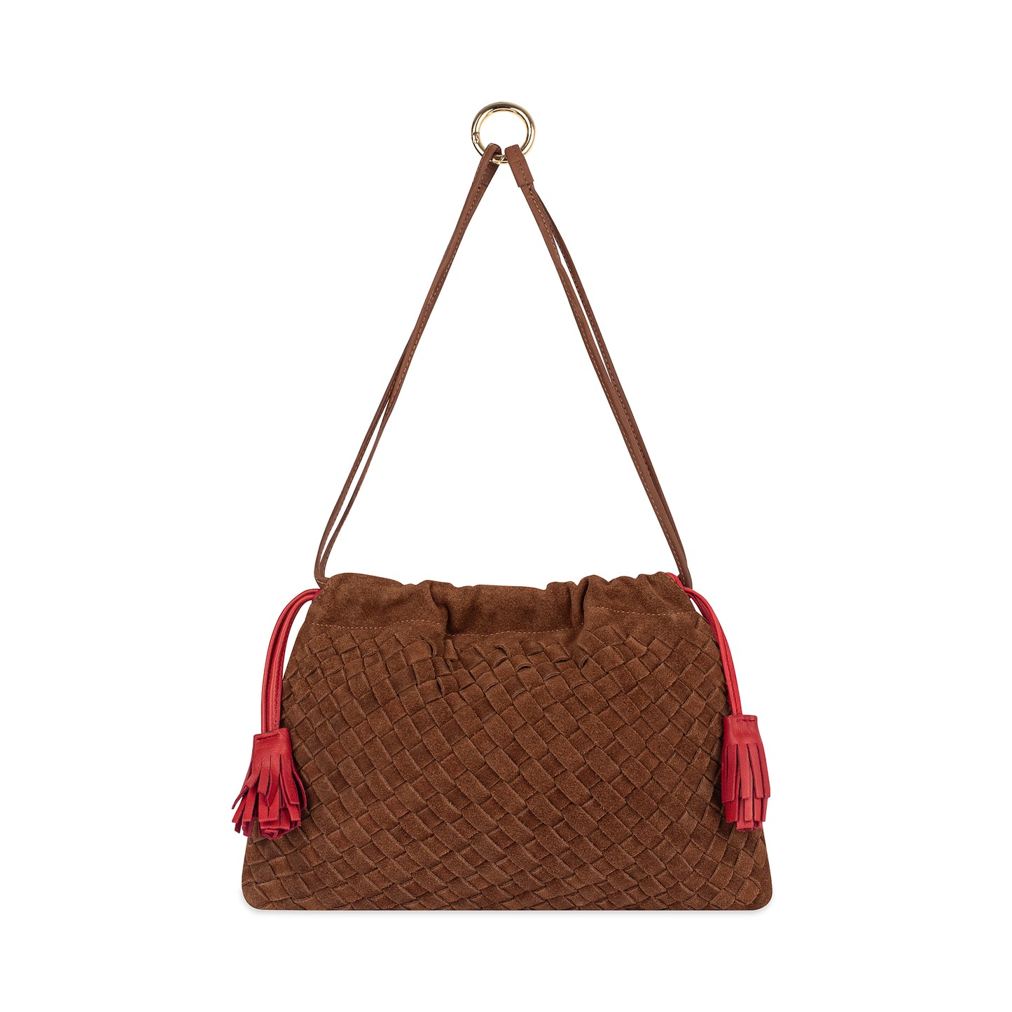 Alva Pouch in Suede in Whiskey