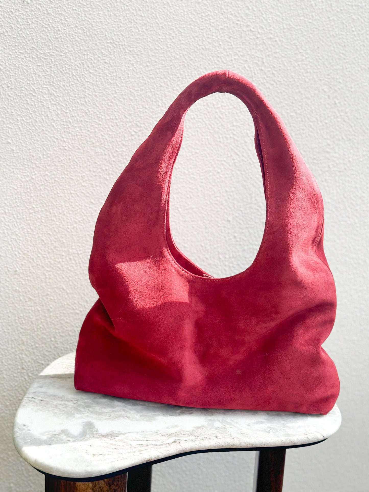 Hoop bag deep red