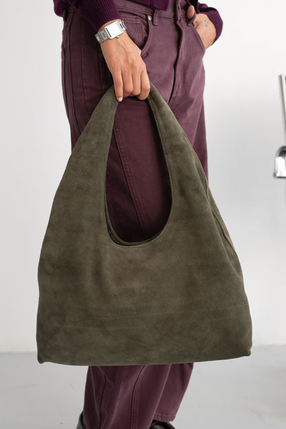 Hoop bag in sage green