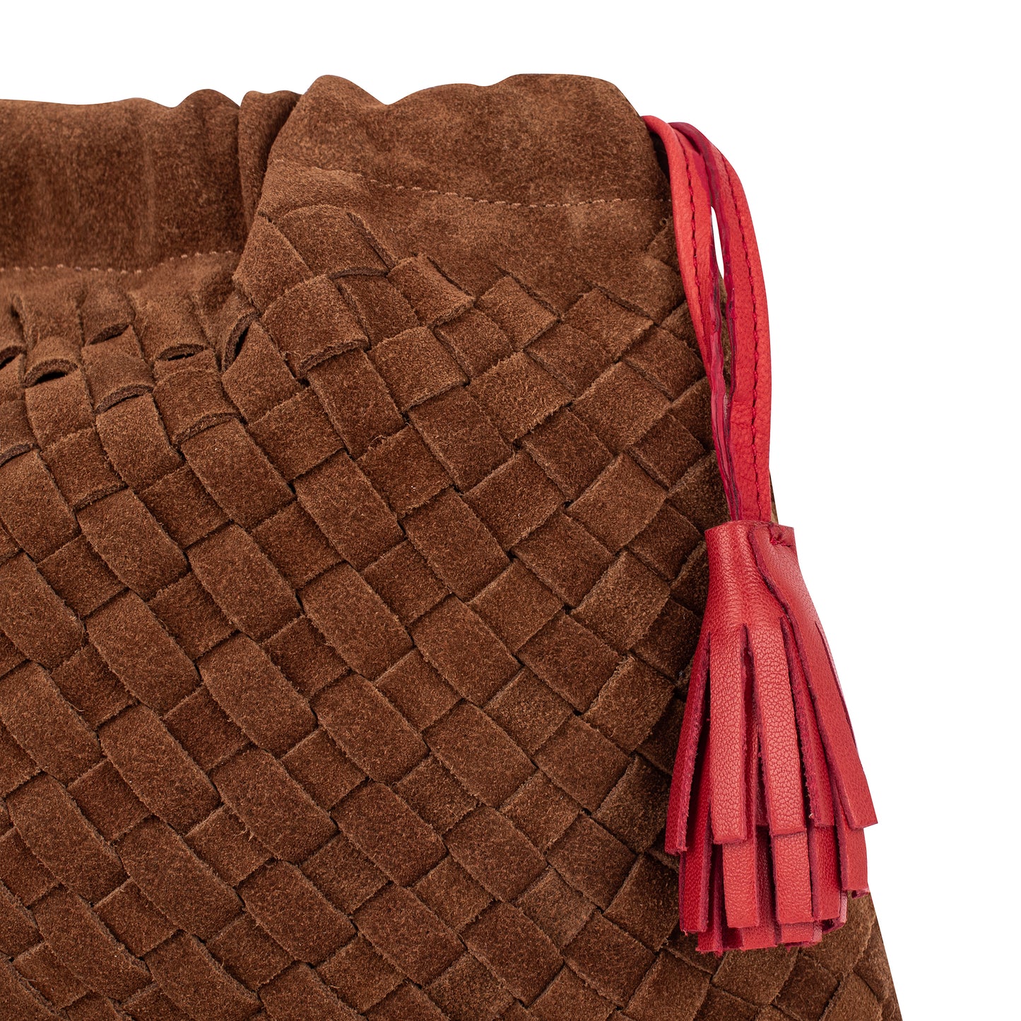 Alva Pouch in Suede in Whiskey