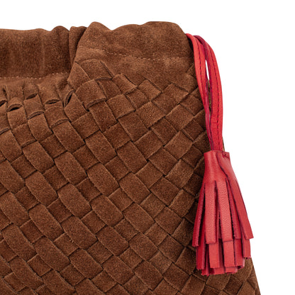 Alva Pouch in Suede in Whiskey