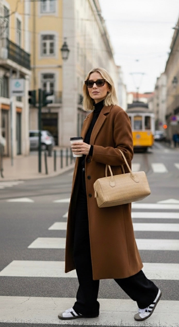 West bag Croc -effect Suede