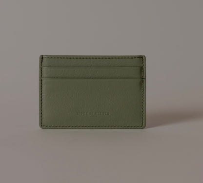 Kahky Green Card holder Nappa Calfskin