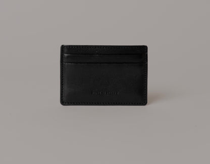 Shiny Black Card Holder Nappa Calfskin