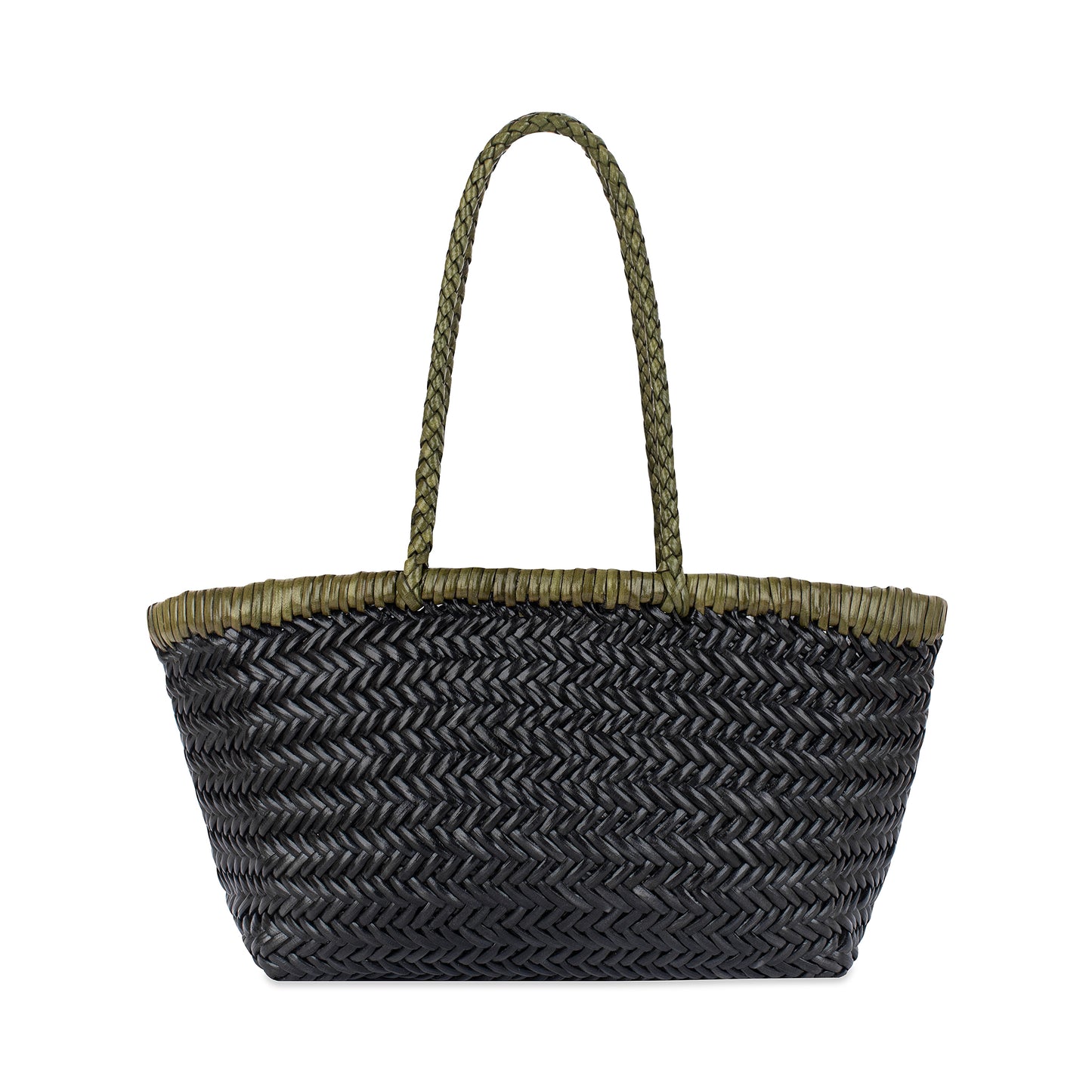 Basket bag Dark grey and olive