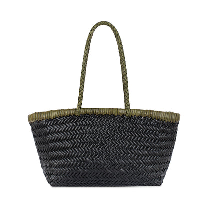 Basket bag Dark grey and olive