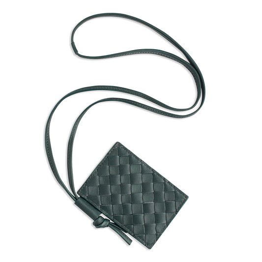 Braid card holder  green