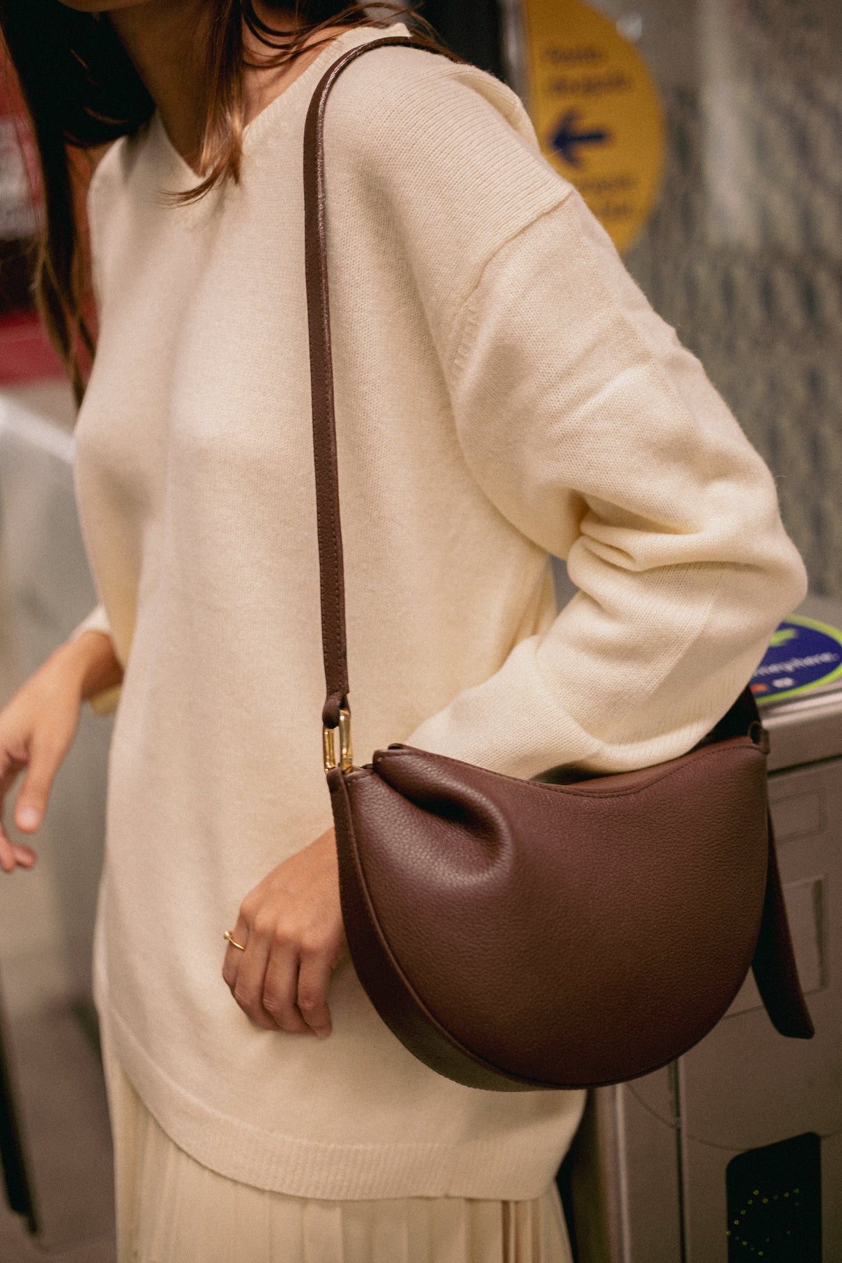 Mini Halfmoon Bag - Chocolate