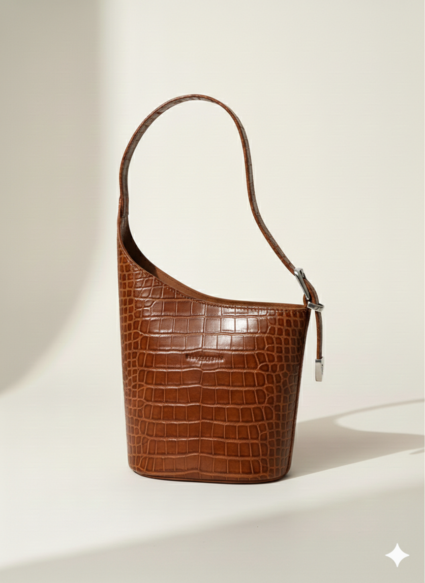 Ivy in Croco Embossed  Leather