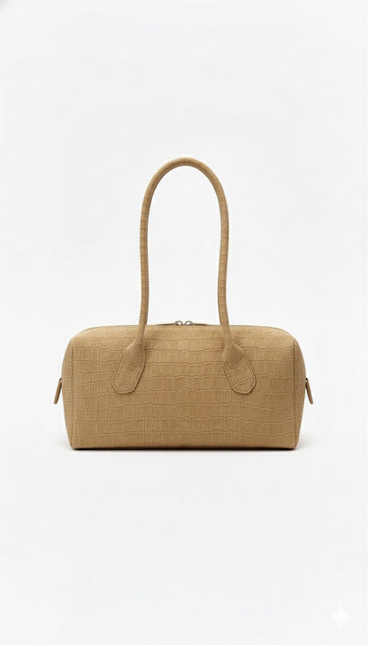 West bag Croc -effect Suede