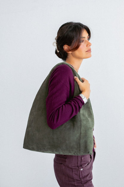 Hoop bag in sage green