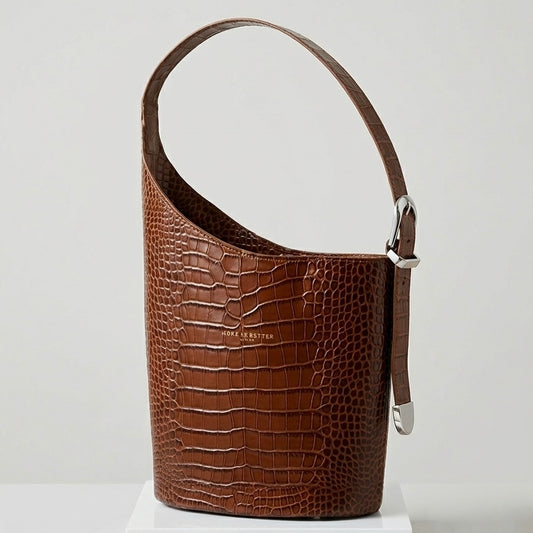 Ivy in Croco Embossed  Leather