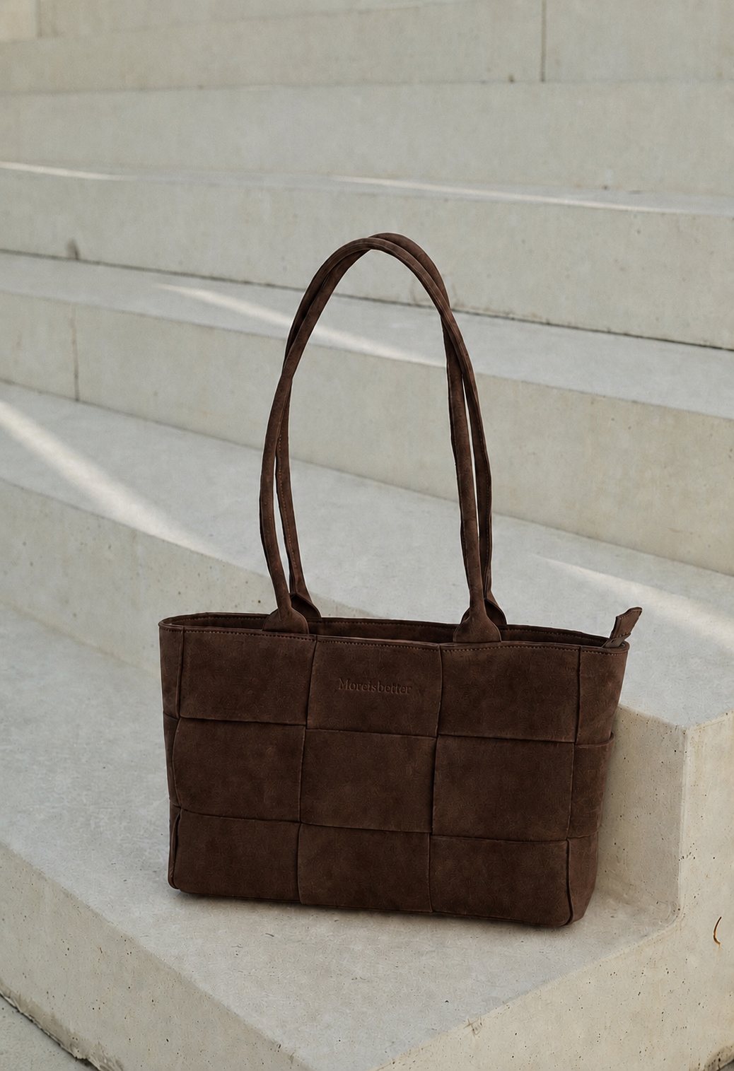 Rio Tote in Suede - Chocolate