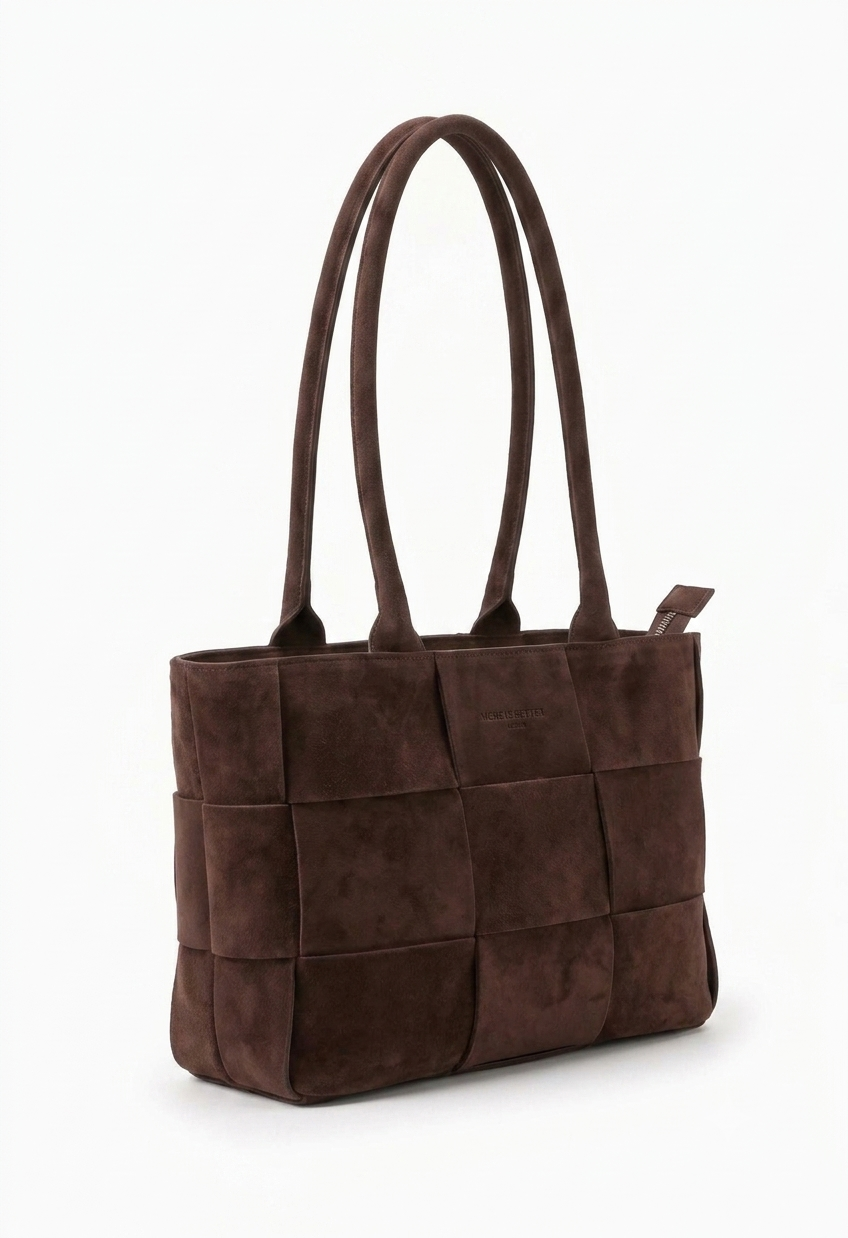 Rio Tote in Suede - Chocolate