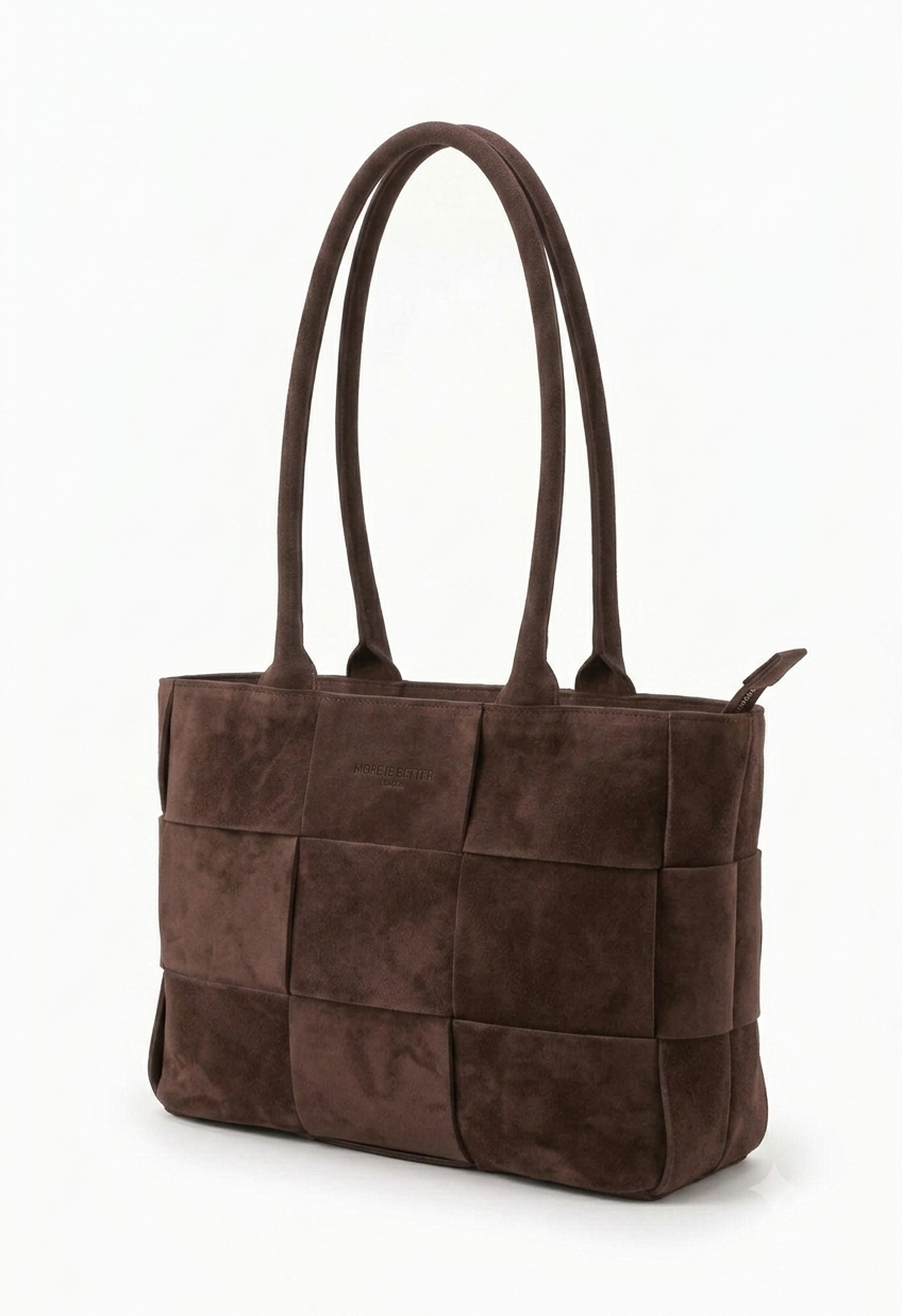 Rio Tote in Suede - Chocolate