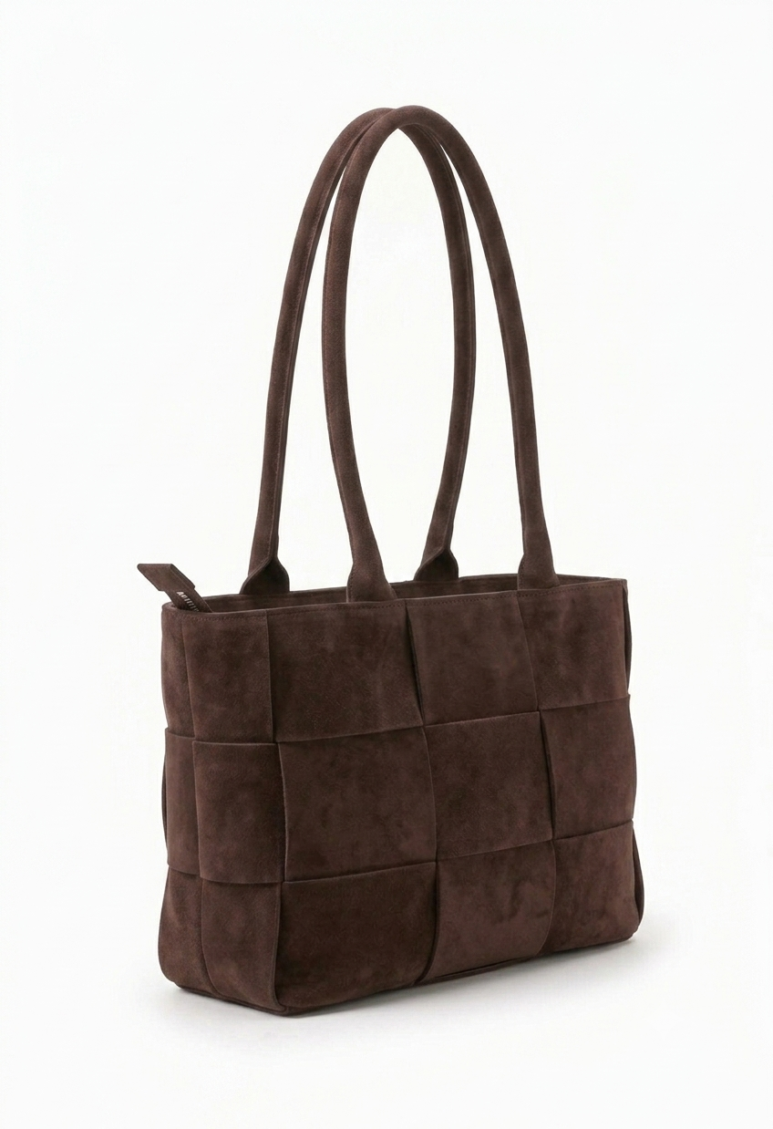Rio Tote in Suede - Chocolate