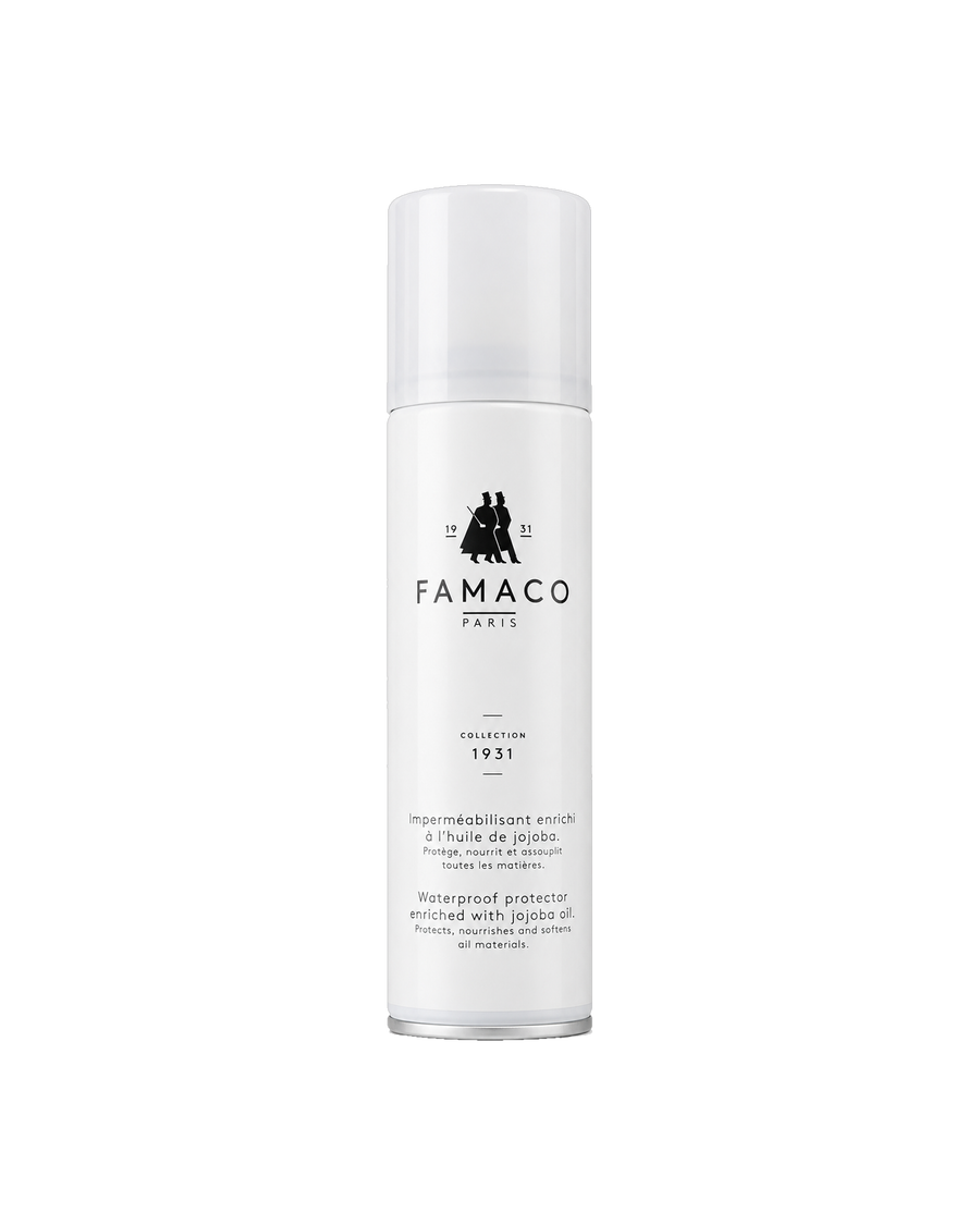 FAMACO Paris waterproof protector spray with jojoba oil for leather, suede and nubuck